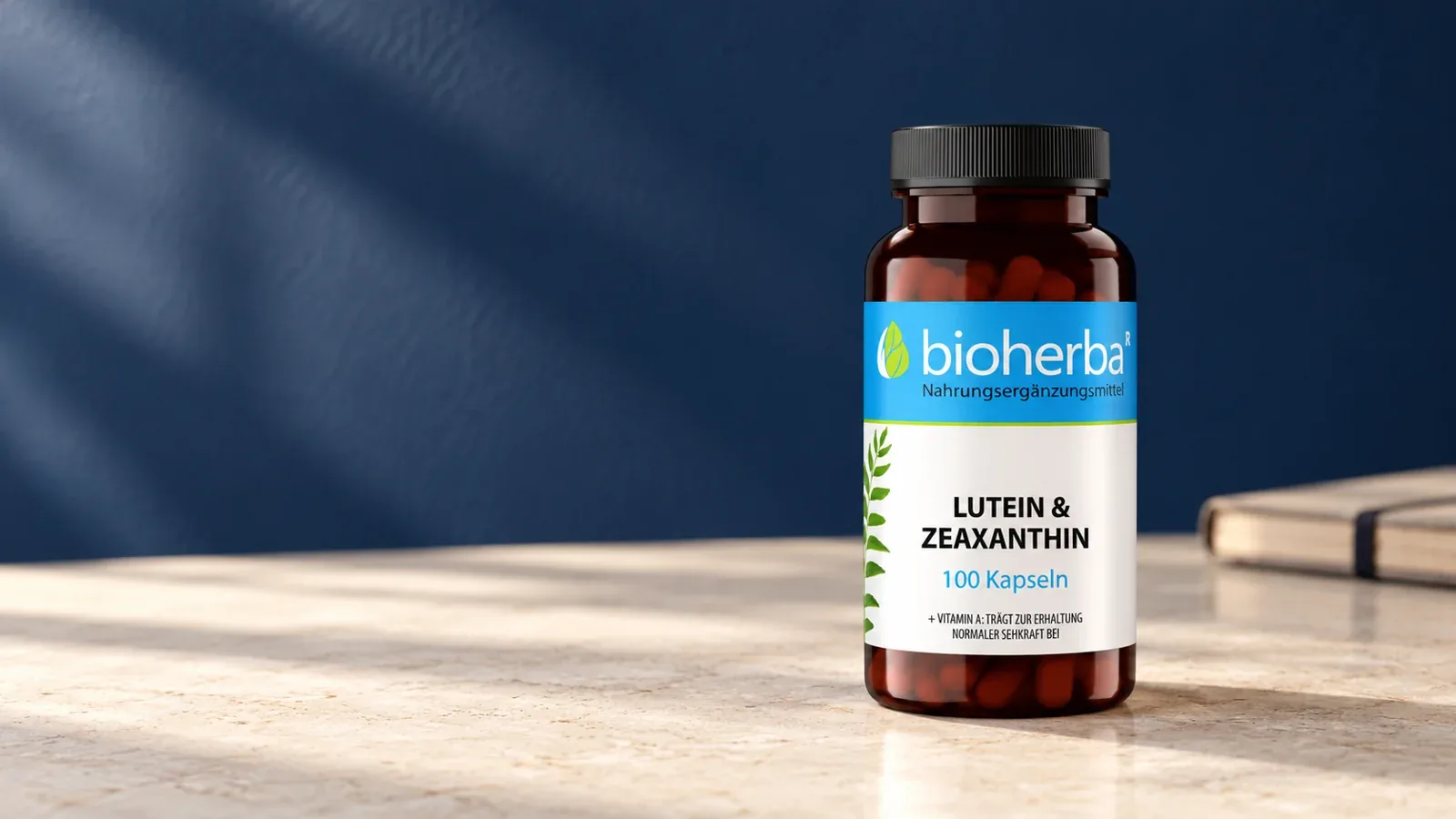 Luteín a zeaxantín Bioherba v pôvodnej hnedej fľaši s modro-bielou etiketou