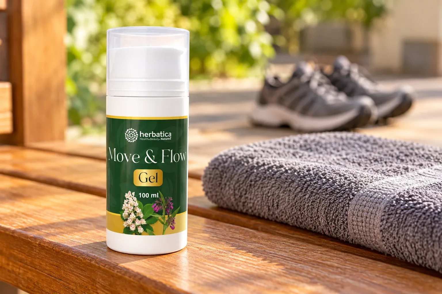 Move & Flow Gel Herbatica pri uteráku ako súčasť telovej starostlivosti