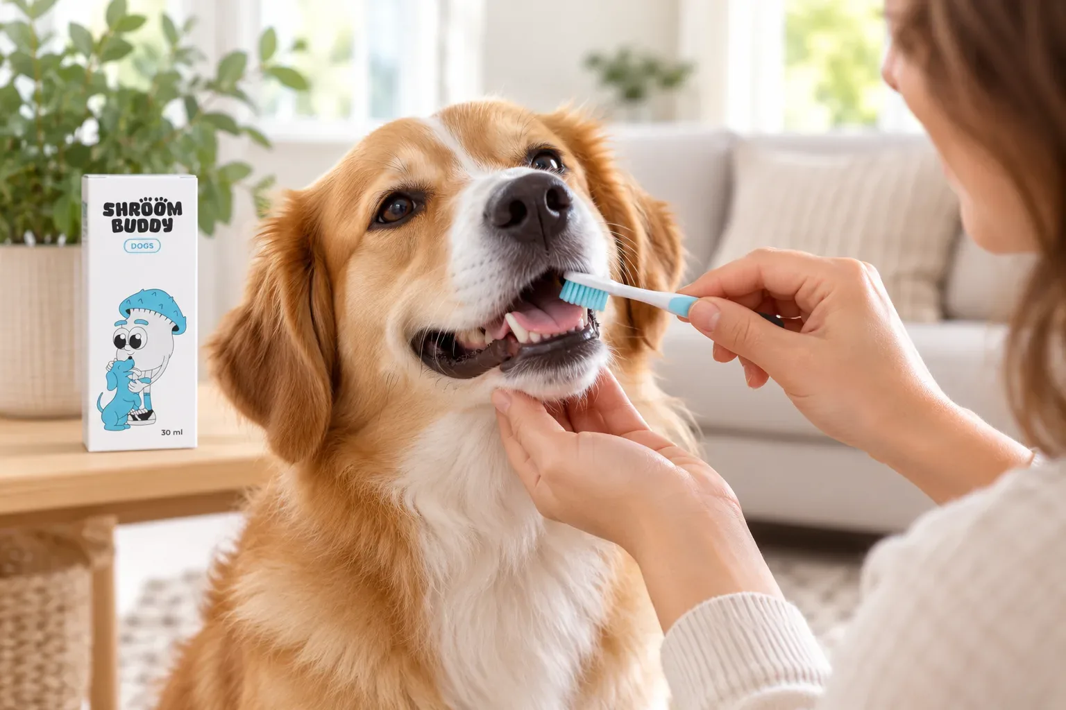 Kvapky Svieži dych DOGS v rutine ústnej starostlivosti o psa