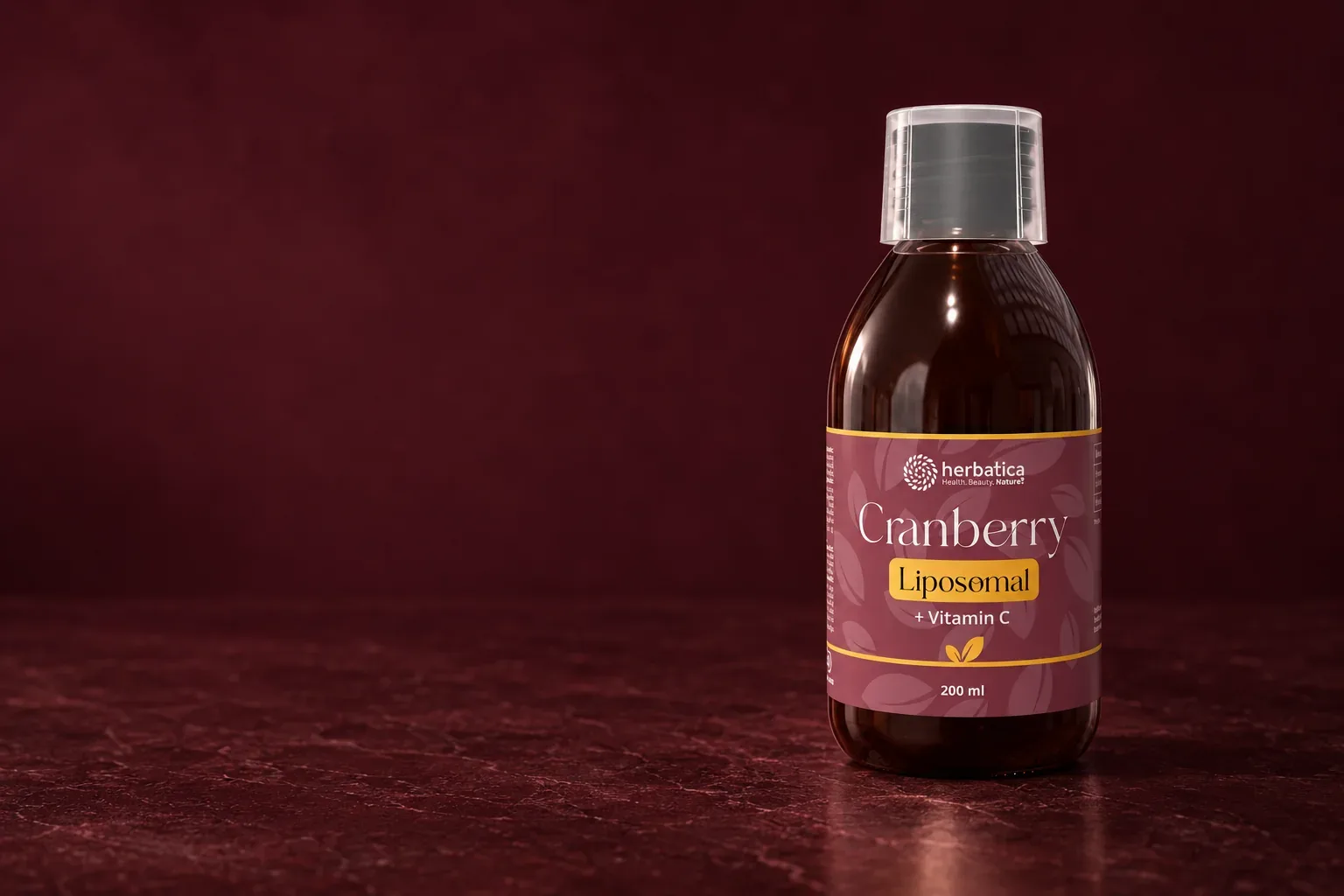 Lipozomálny Brusnica Extract + Vitamín C 200 ml Herbatica