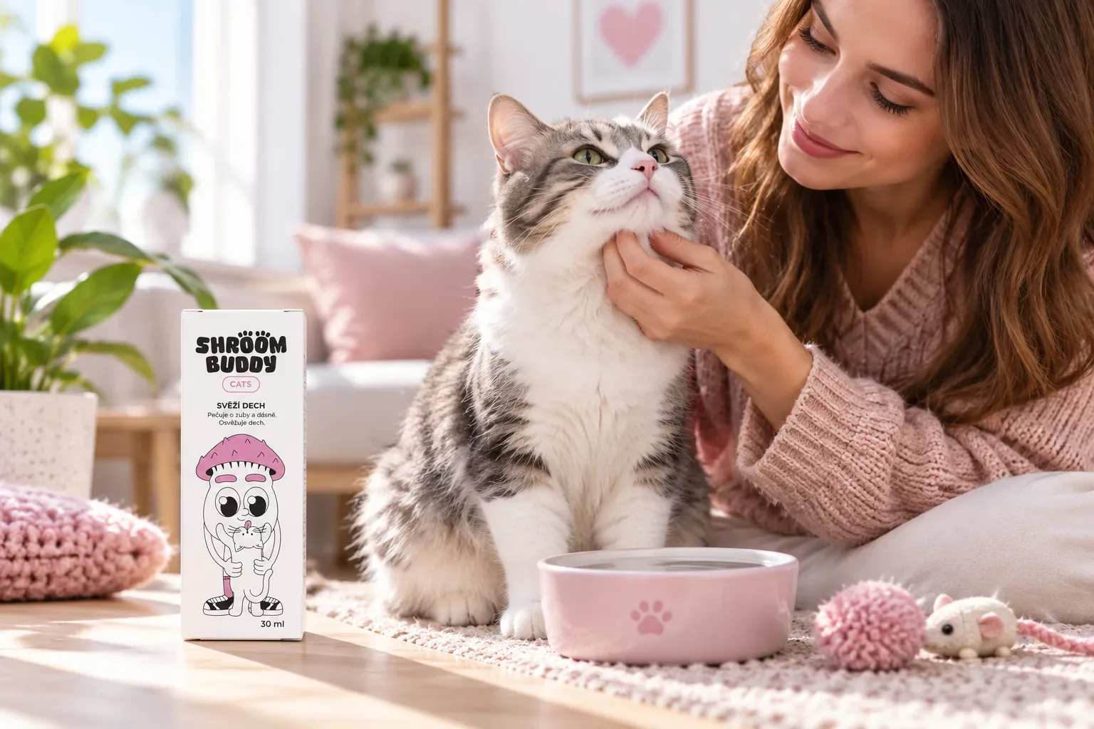 Kvapky Svieži dych CATS v rutine ústnej starostlivosti o mačku