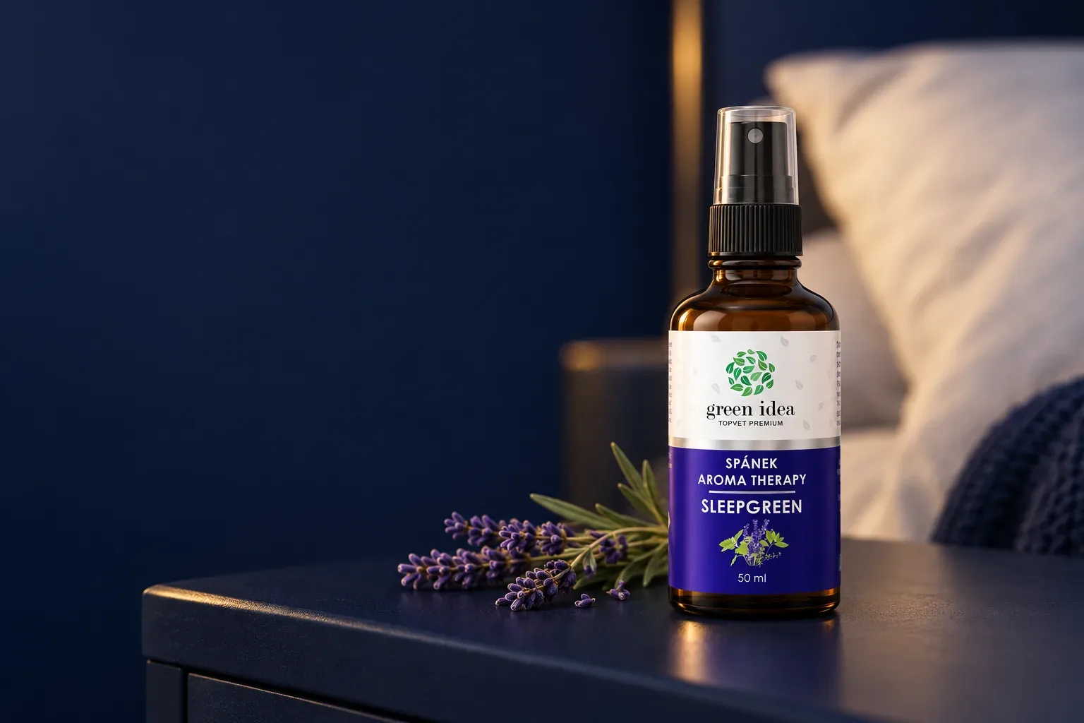 Green idea Spánok aromaterapia v pôvodnom obale na nočnom stolíku